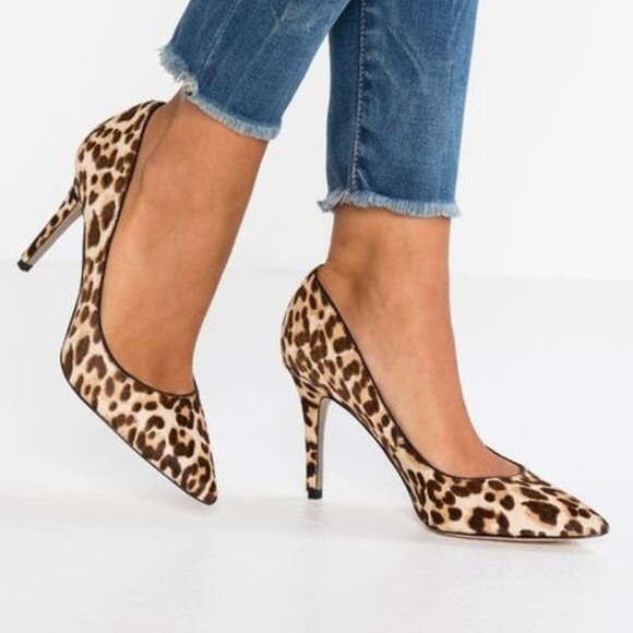 NEW Sam Edelman Leopard Cow Hair Stiletto Heels